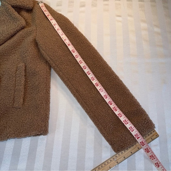 Maralyn & Me Sherpa‎ Teddy Jacket Coat Sz M Warm Winter Camel Boho - Picture 7 of 13